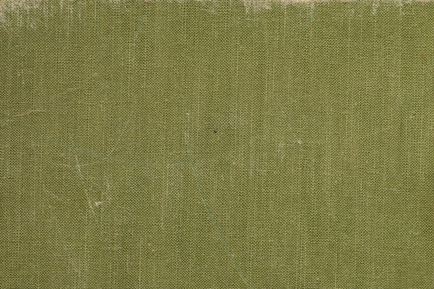 Uma capa de livro de pano vintage com padrão de tela verde