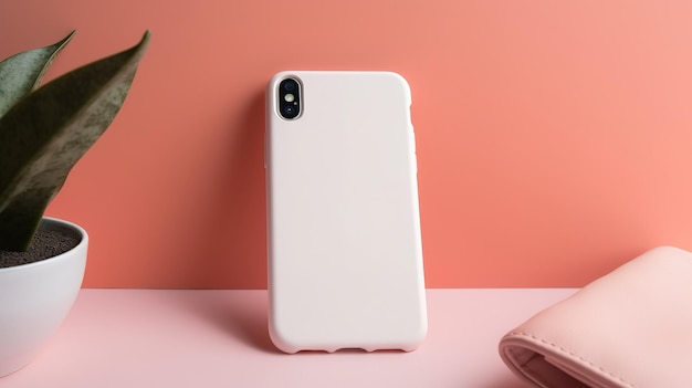 Uma capa rosa para iphone com as palavras 'iphone x' na parte de trás