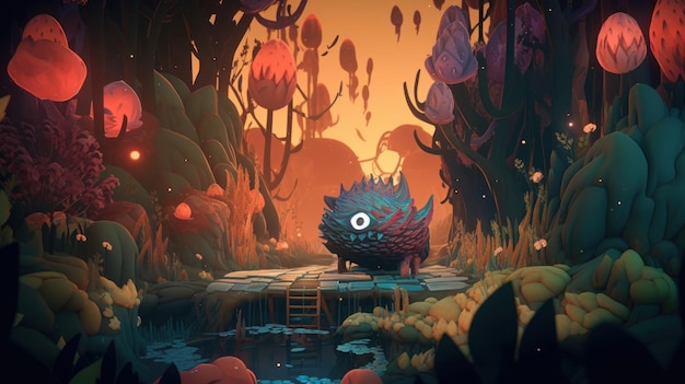 Uma captura de tela do jogo the game monster