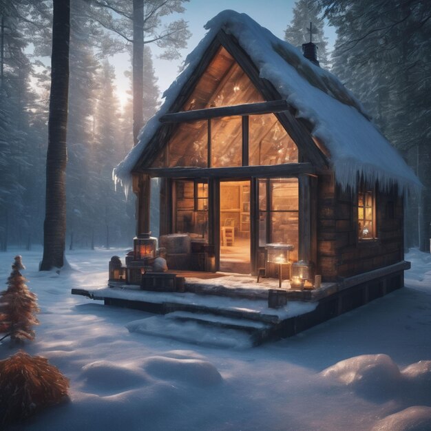 Foto uma casa bonita de natal.