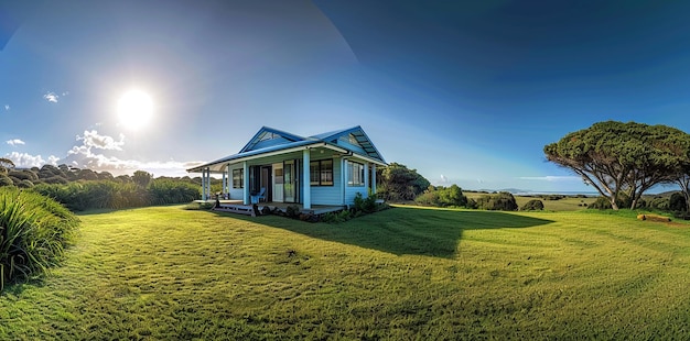 Foto uma casa com um jardim