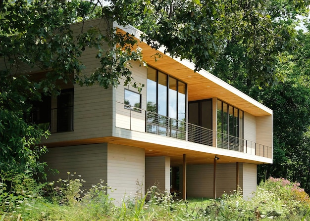 uma casa com uma varanda que diz casa de citação no lado