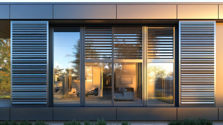 Foto uma casa com vista para o exterior