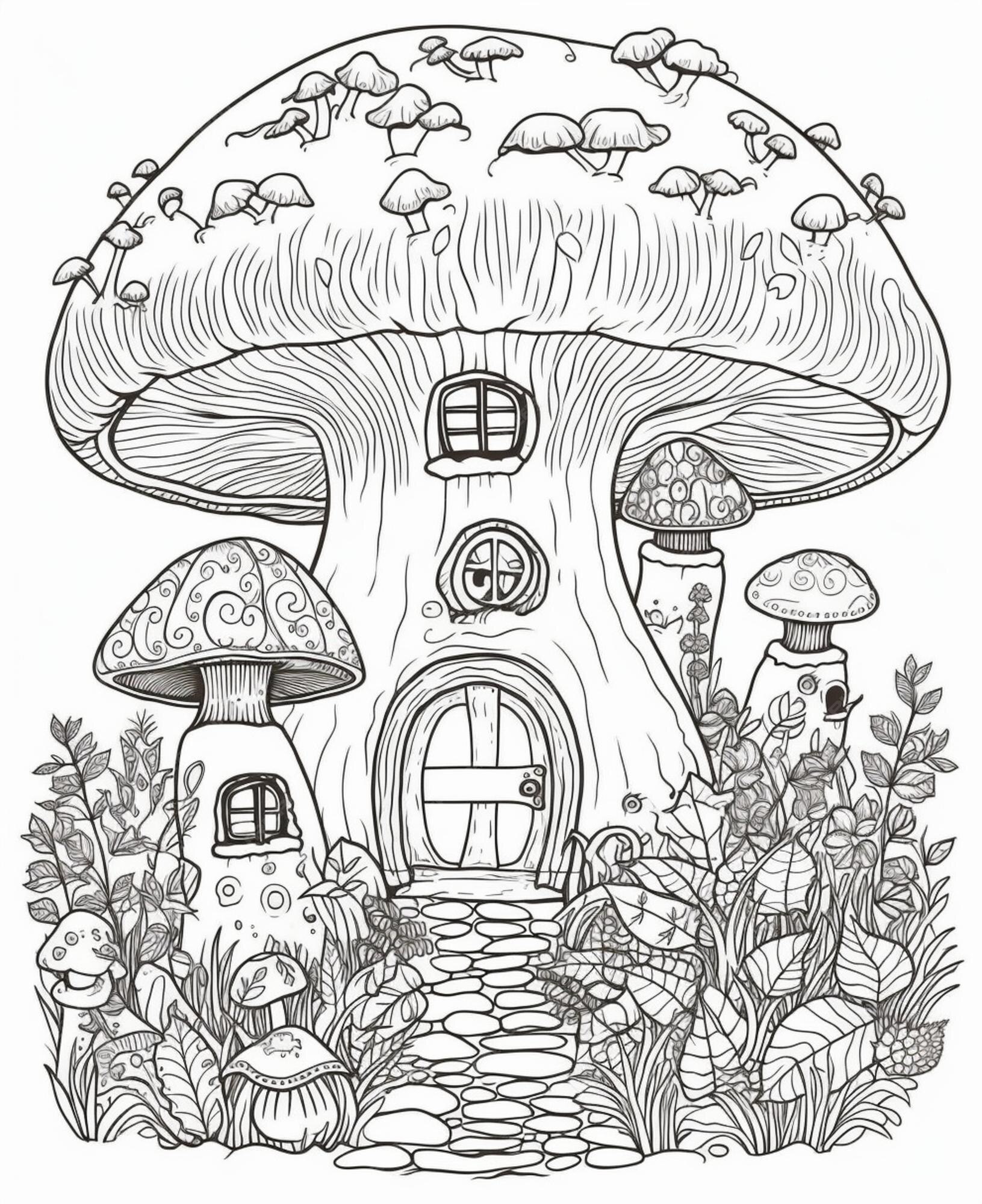 🍄 LIVE - VEM COLORIR COMIGO A CASINHA DE COGUMELO - PARTE 3🍄 