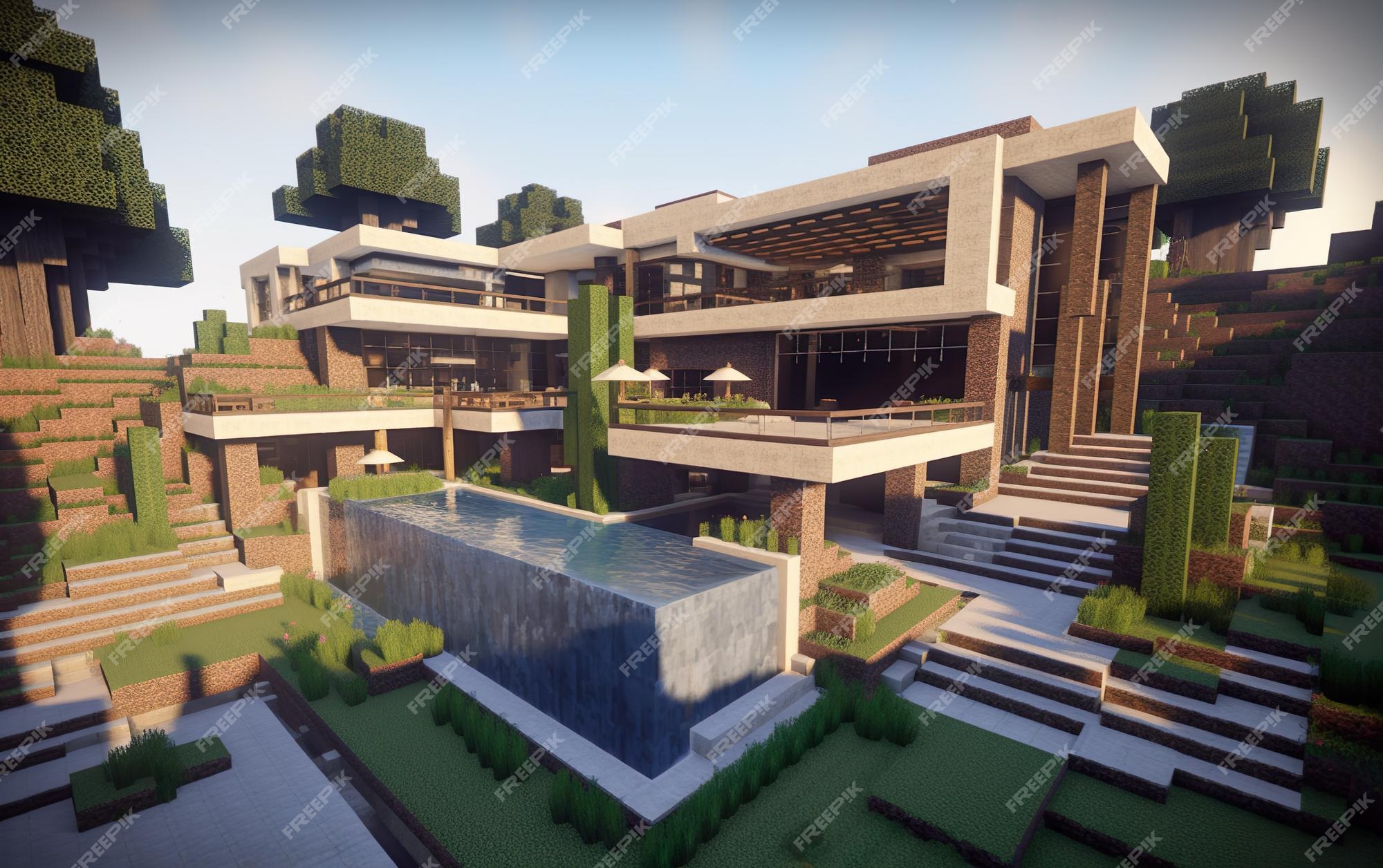 Minecraft Modern Villa en 2023  Casas minecraft fáciles, Casas minecraft,  Arquitectura minecraft