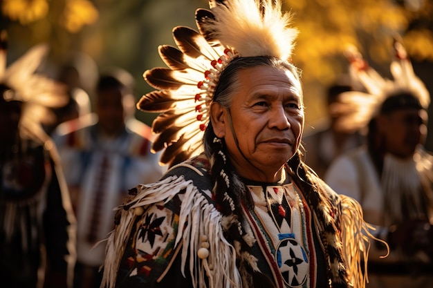 Foto uma celebração da herança nativa americana, dia do povo indígena