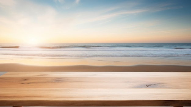 Uma cena de praia com um pôr do sol ao fundo