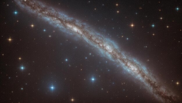 Foto uma cena de uma imagem dinamicamente composta de uma galáxia espiral