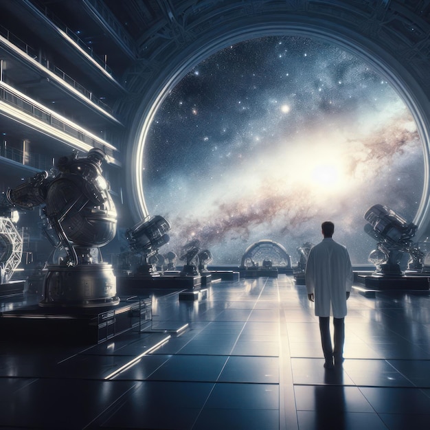 Foto uma cena direto de um filme de sci-fi de hollywood com detalhes ultra-realistas