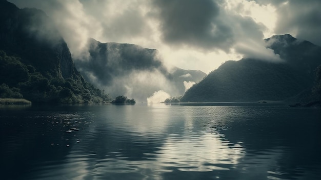 Uma cena do filme as montanhas são visíveis à distância.