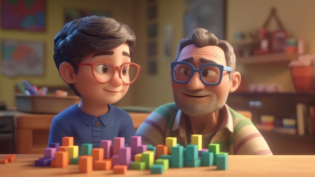 Uma cena do filme de animação da nova série animada da pixar