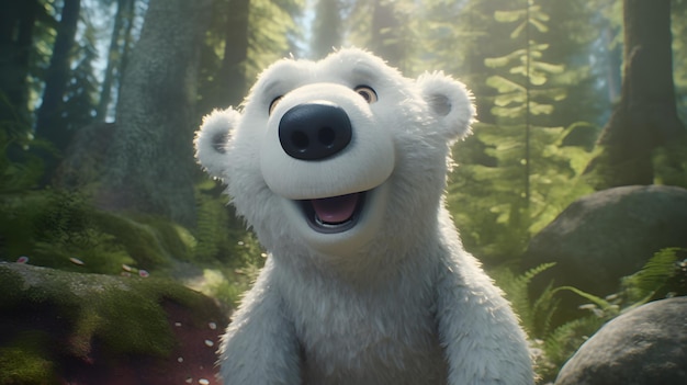 Um urso polar está em uma cena do filme urso polar.