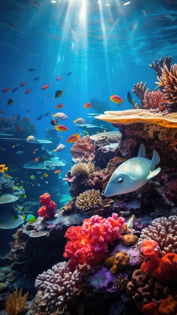 Uma cena subaquática hipnotizante na costa da Indonésia