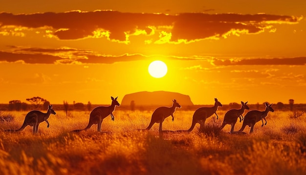 uma cena vibrante do interior da Austrália