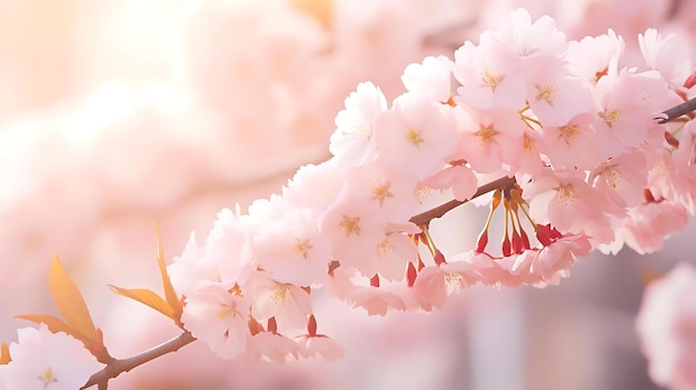 Uma cerejeira rosa com a palavra cereja