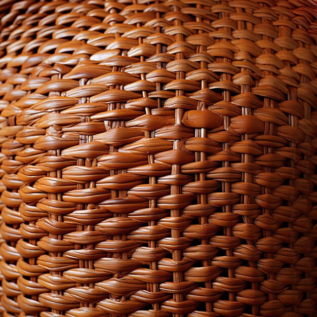 uma cesta de vime com um padrão de vime