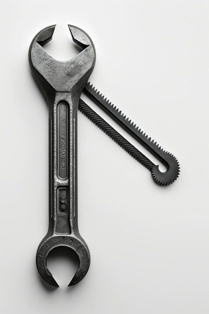 Uma chave inglesa com uma corrente que diz 'chave' nela