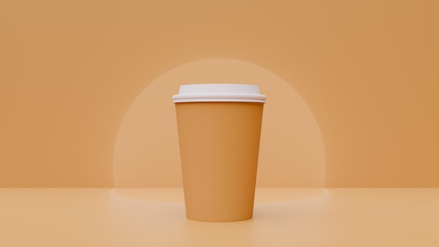 Uma chávena de café está na mesa.