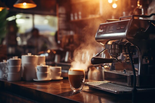 Uma chávena de café perfeitamente preparada gerada pela IA.