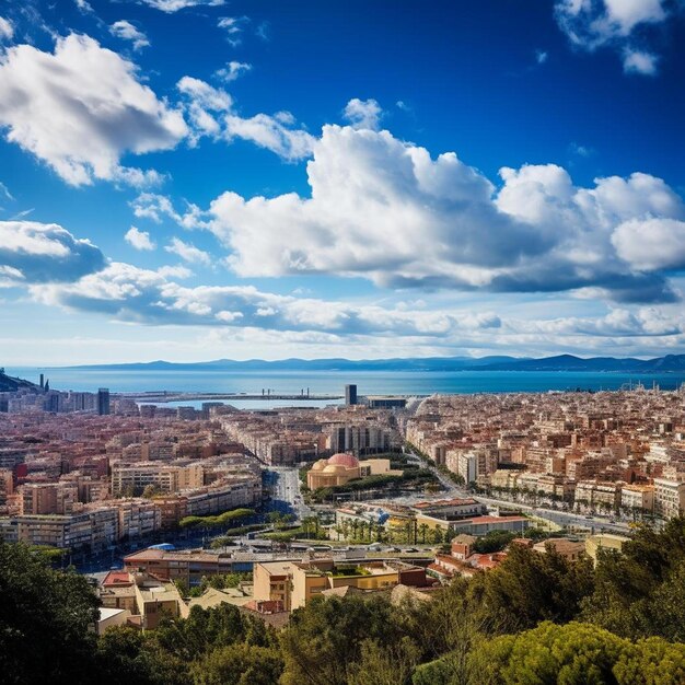 Uma cidade com vista para a cidade e para o mar