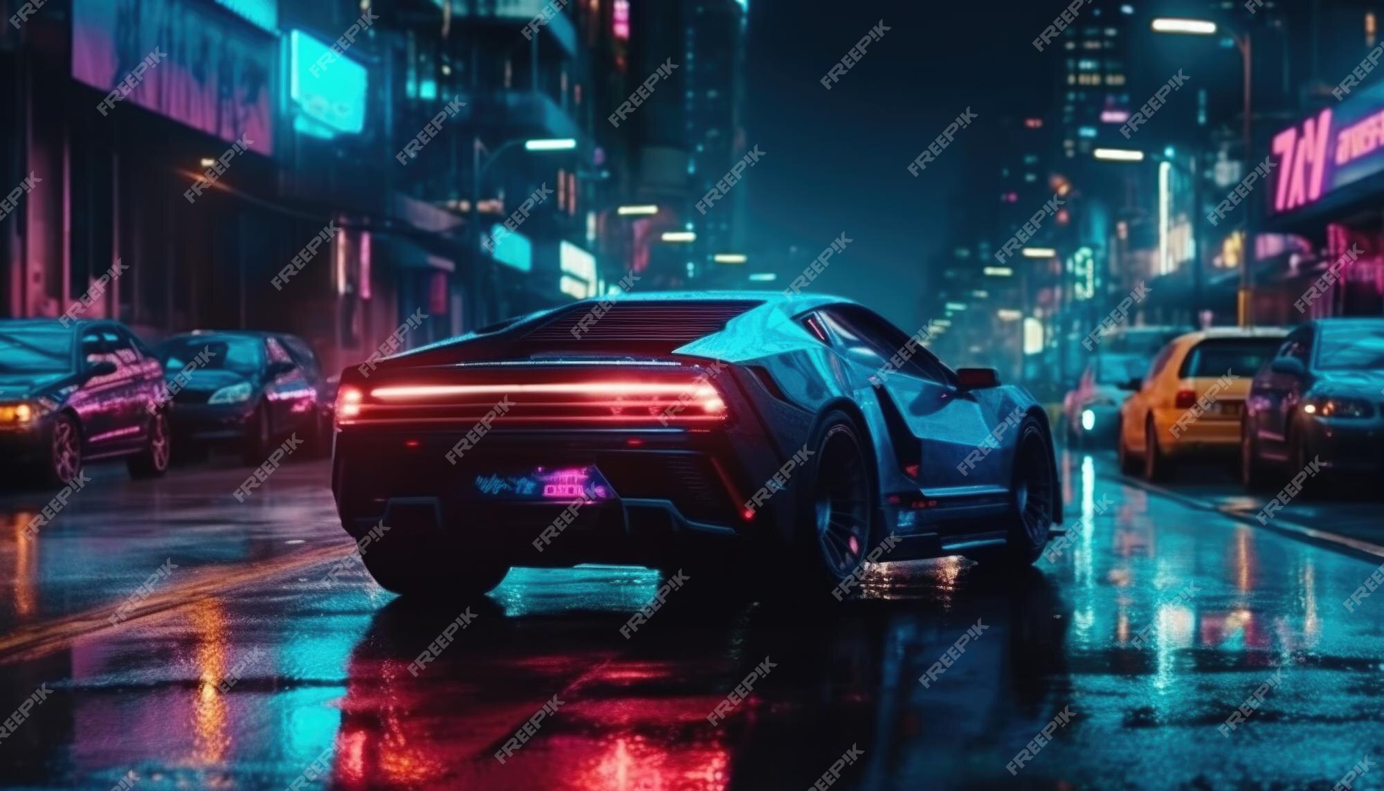 Quadra Turbo Neon Cyberpunk 2077 4k Wallpaper 4K