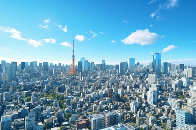 Foto uma cidade do topo de um edifício