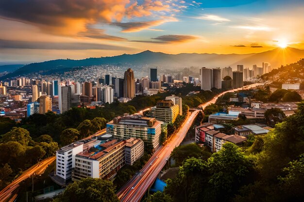 Foto uma cidade é a capital do ano.