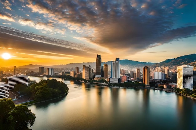 Foto uma cidade é a capital.