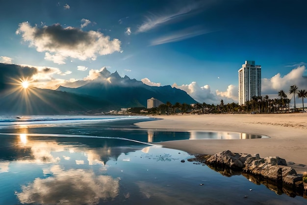 Uma cidade é a praia mais bonita do mundo.