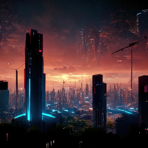 uma cidade futurista