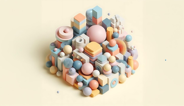 uma coleção colorida de objetos, incluindo uma caixa de comprimidos e uma caixa de pílulas