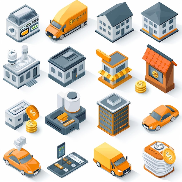 uma coleção de carros diferentes, incluindo um que diz carro