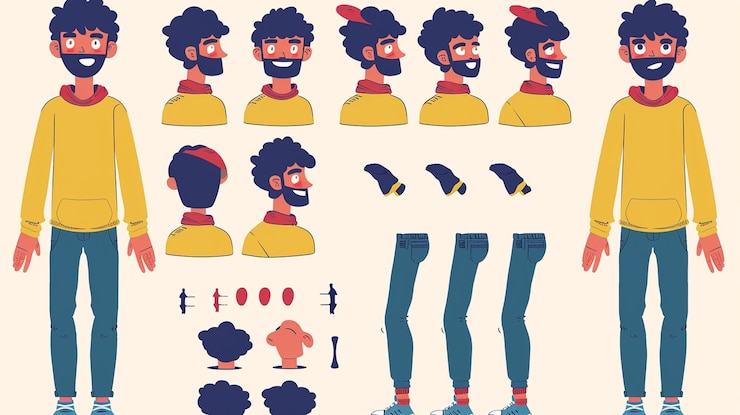 Foto uma coleção de ilustrações para a marca de meias