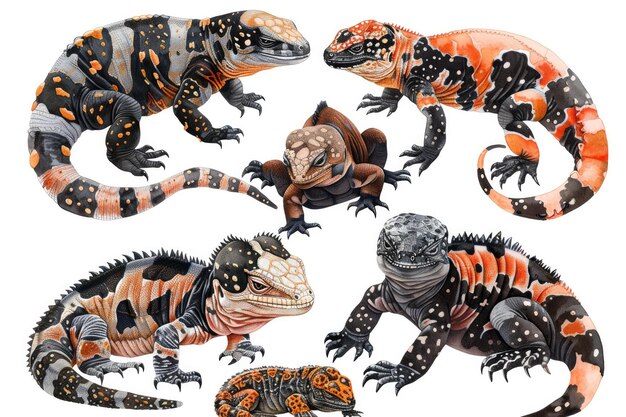 Foto uma coleção de lagartos e lagartos de nova iorque