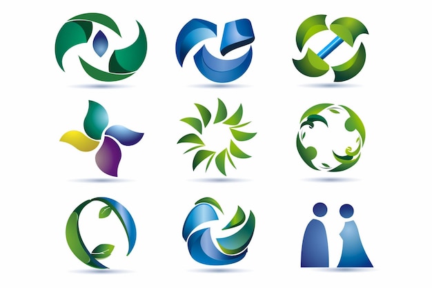 uma coleção de logos, incluindo um que diz "quotas de pessoas"