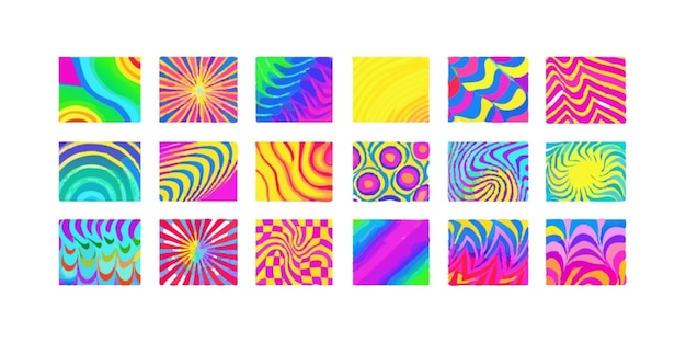 uma coleção de quadrados coloridos por pessoa