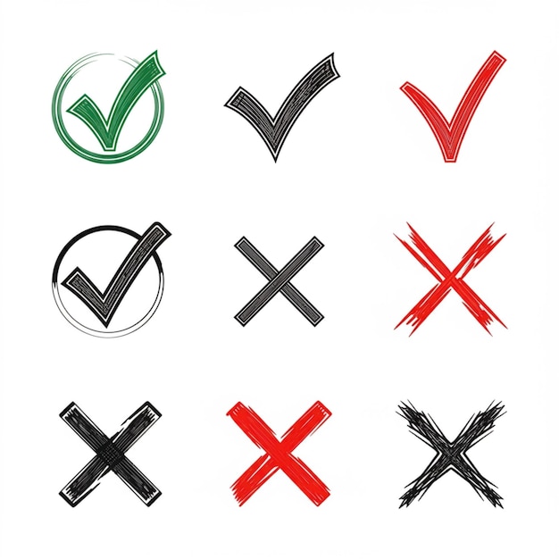 uma coleção de vários sinais, incluindo uma cruz, uma cruz e um carrapato