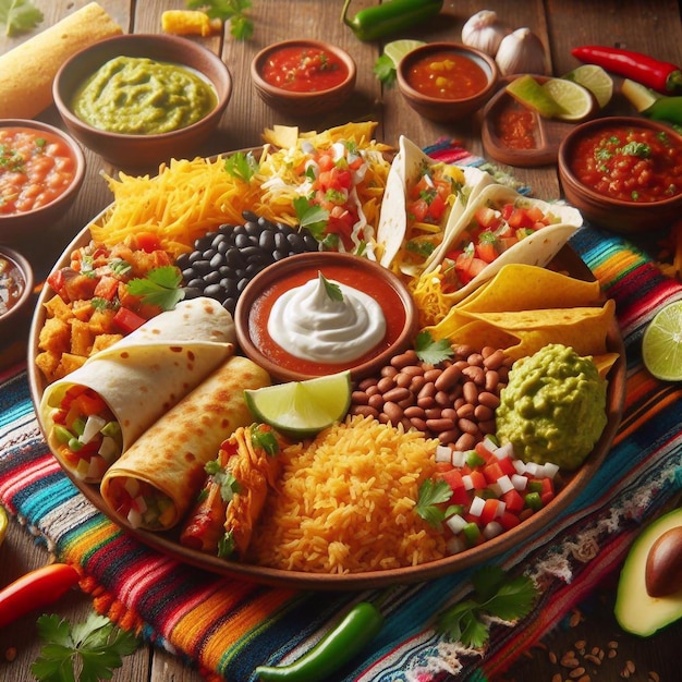 Foto uma comida típica mexicana.