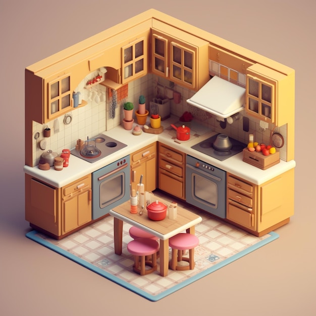 Foto uma cozinha com um fogão e um fogão