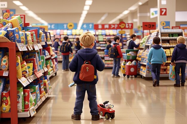 Uma criança foi apanhada a sair de um supermercado com um brinquedo no bolso.