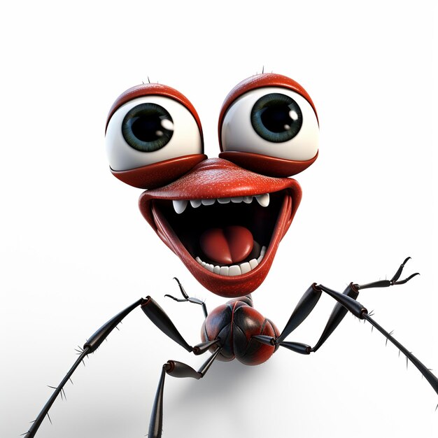 Foto uma criatura de desenho animado formiga