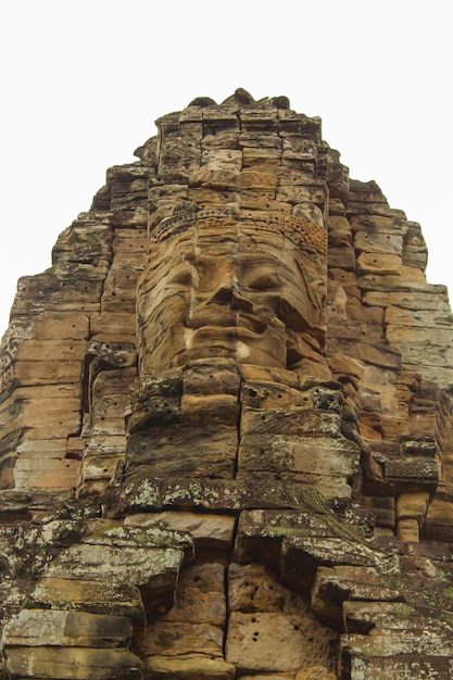 Uma das faces de pedra de Bayon Siem reap Camboja foi inscrita na Lista do Patrimônio Mundial da UNESCO em 1992
