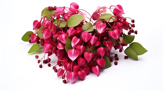 Uma Declaração de Amor da Primavera Bouquet de Flores em Forma de Coração para Desenhos Temáticos de Amor
