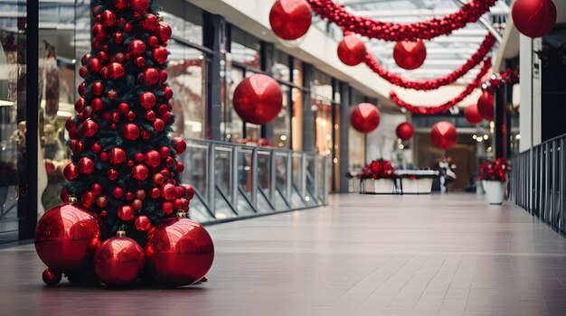 Foto uma decoração festiva da sexta-feira negra em um centro comercial