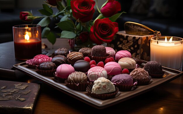 Uma degustação de chocolate aconchegante para o Dia dos Namorados.