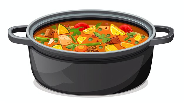 Foto uma deliciosa e saborosa sopa de legumes feita com legumes frescos e uma variedade de especiarias