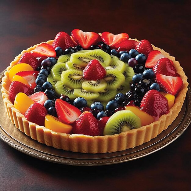 uma deslumbrante tarte de fruta