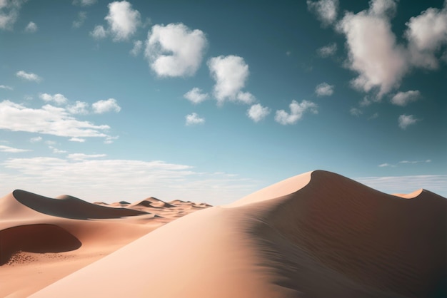 Uma duna de areia no deserto do saara