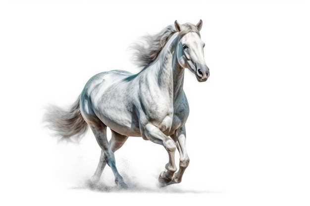 Uma égua com uma imagem de construção muscular elegante que parece pintada