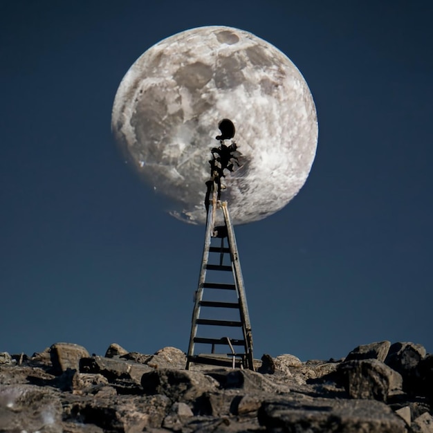 Uma escada para a lua cinematográfica